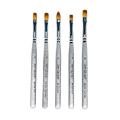 5 datorer Silver Nail Brush Set