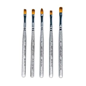 5 datorer Silver Nail Brush Set