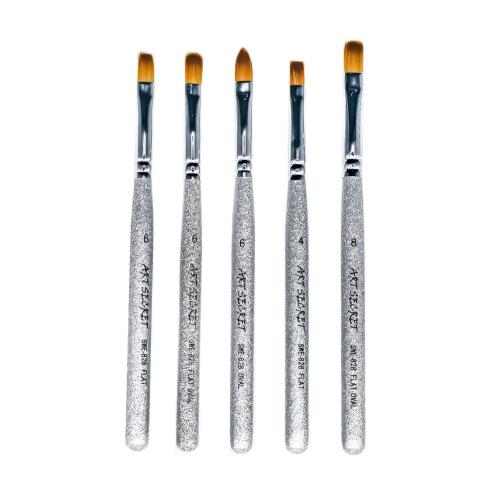 5 PCS srebrni set četkica za nokte