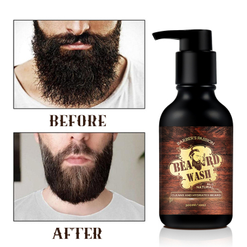 Private Label Bear Wash 300ml Frosted Bottle Beard Care Shampoo with Test Sample Option