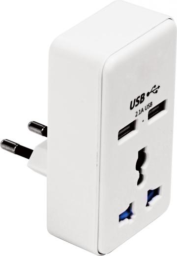 Universal Travelling Adapter with USB