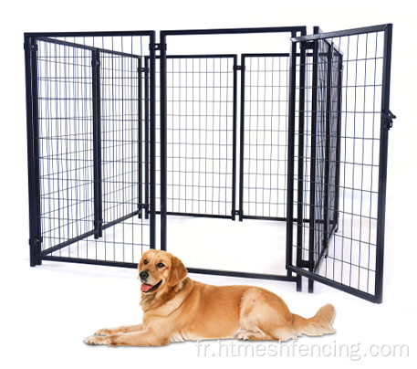 Grande cage de chenil à chiens soudées en métal extérieur