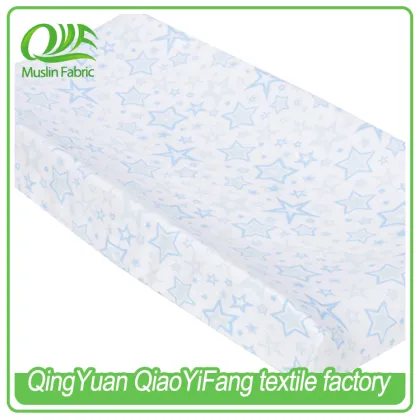 100% cotton changing pad cover, baby crib sheet