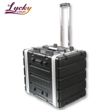 19 Inch ABS Lightweight Plastic Rack Case 7U Trolley Flight Case