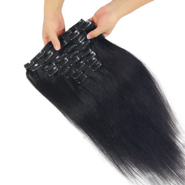 clip in hair extensions 100% human hair,the best selling yaki straight clip ins hair