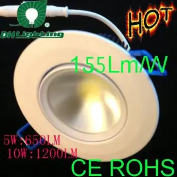 Dimmable COB 5W LED Ceiling light Downlight lamp bulb light 155lm/w
