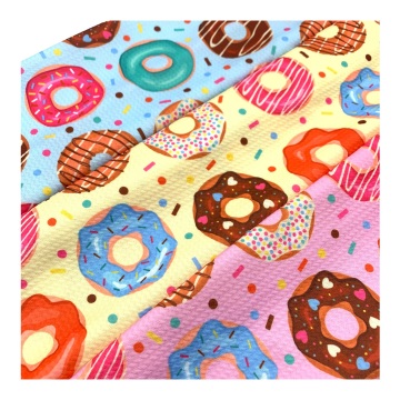 Liverpool Bullet Poly Spandex 4-Way Stretch Fabric με γραφικό Donut