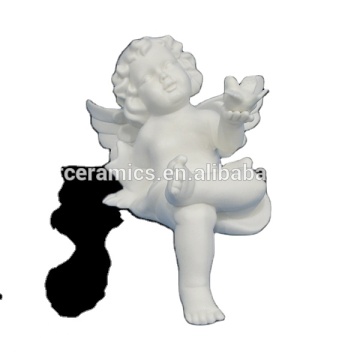 Factory-Made White Ceramic Angel Christmas Tree Hangings