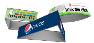 Triangle Stretch Tension Fabric Trade Show Hanging Banners
