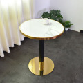 Jardim de pedra sinterizado padrão Design de mesa de mármore de mármore moderno de forma oval de mesa de café oval