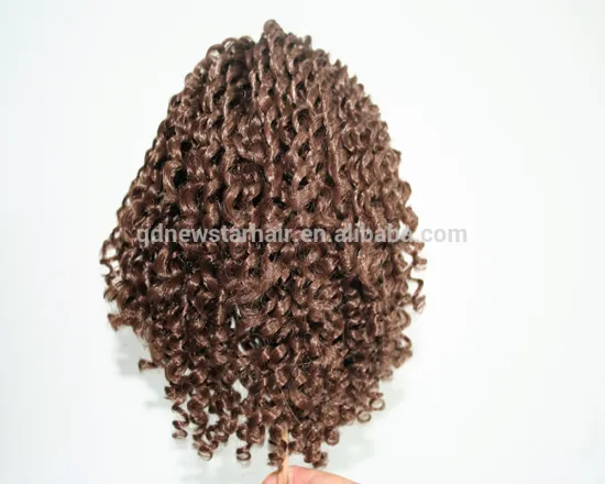 Cheap Price BJD Doll Wigs Brown Coolor Curly Heat Resistant Doll Wigs for Wholesale