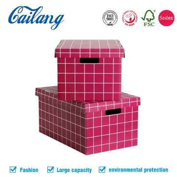 Rose Red Large Capacity Apparel Packaging Box