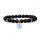 8 мм черно -матовые круглые бусины с 15 -миллиметровым гемемным блюдом из шарма подвесного подвесного браслета кристаллические шарики для женщин для мужчин