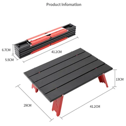 VILEAD Aluminum Picnic Table Folding Tables for Camping Beach Travel Ultralight Camping Table Portable Mini Camping Furnitures