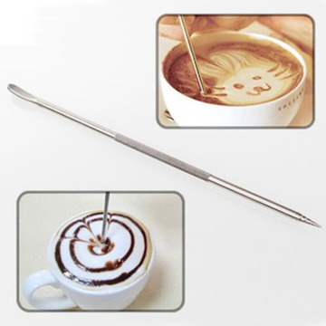 Top Quality Stainless Steel Barista Cappuccino Latte Espresso Coffee Decorating Pen Art Household Kitchen Cafe