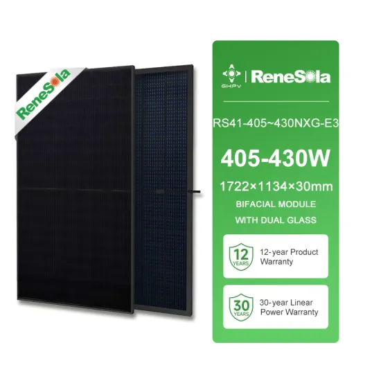 High-Power Renesola Bifacial Dual Perovskite Solar Panels with CE Certification: 405W to 430W All-Black Modules