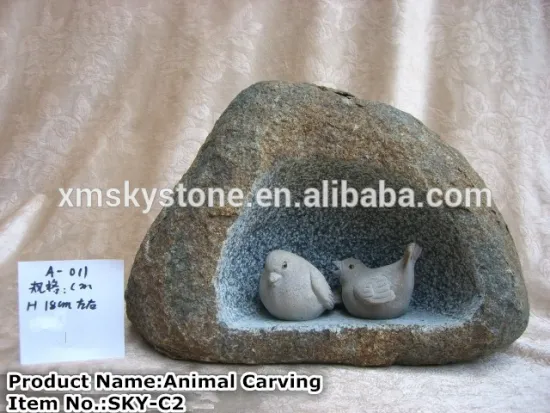 Natual lively small animal chinese stone carving