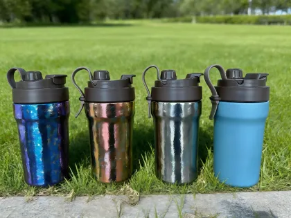 Icy Floral Pattern Titanium Portable Cup