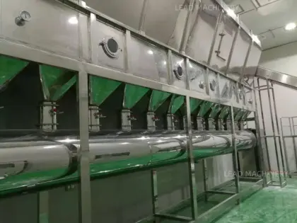 Continuous fluid bed dryer Horizontal fluidized bed dryer