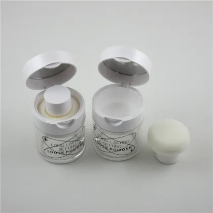 TM-P1234 15g Plastic Loose Powder Container with Puff