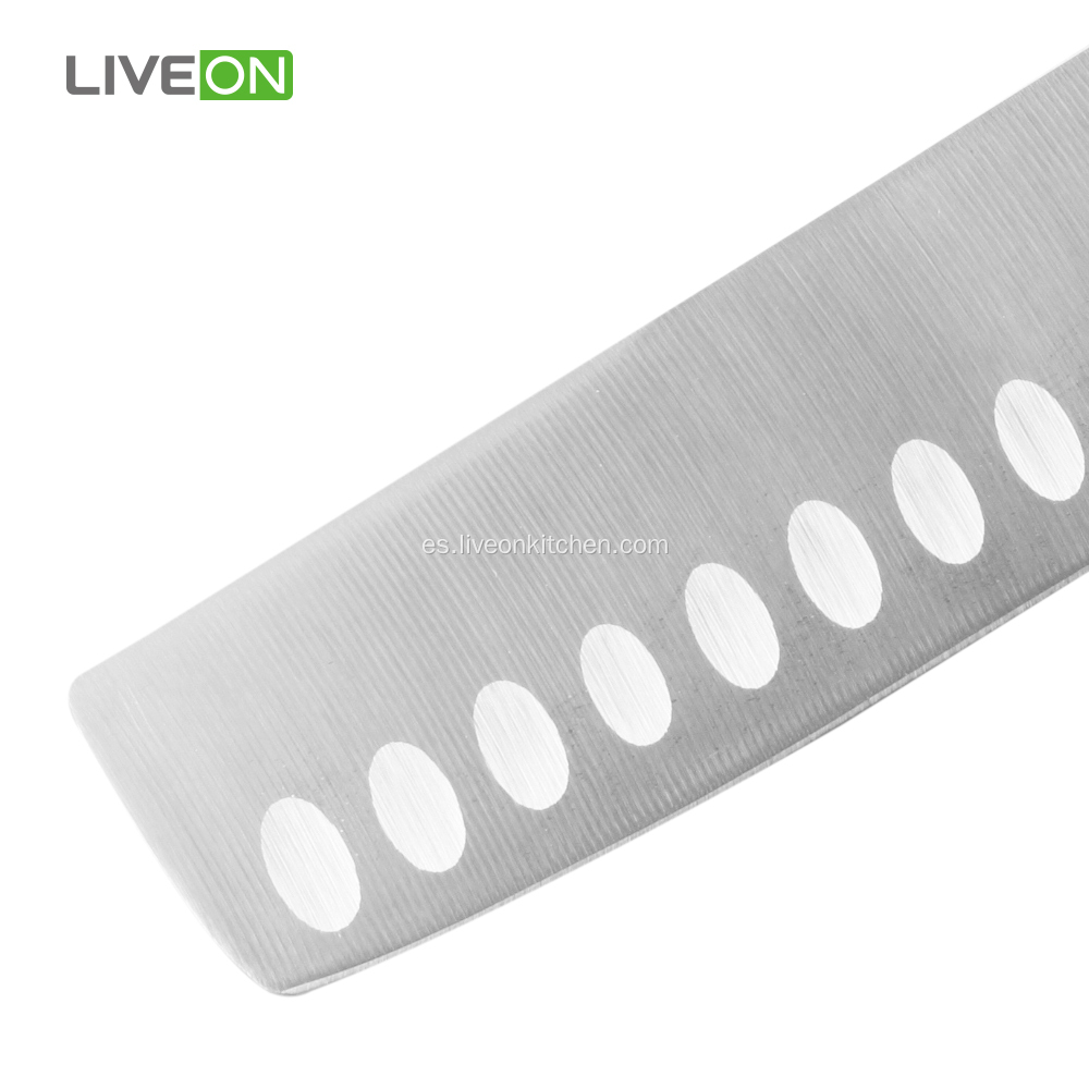 Cuchillo Santoku Nakiri con hoja de acero 420J2 de 5.5 pulgadas