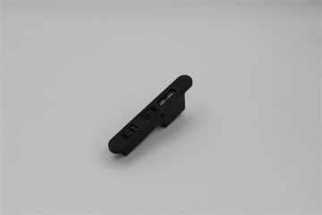 Dual USB Black Desktop Power Socket