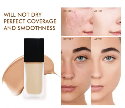 Dark Brown Waterproof Moisturizing Liquid Foundation