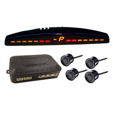 Visor LED de carro novo campainha reversa de estacionamento de radar Kit com 4 sensores BPS-1105