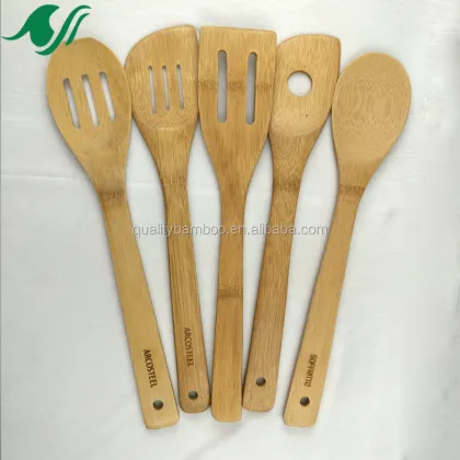 Durable bamboo kitchenware utensils cooking utensils sets