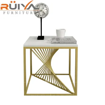 Modern Luxury Gold Side Table for Living Room