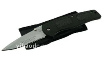 Aluminium handle pocket knife with stainless steel blade