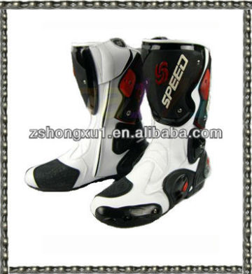 black high quality protective Motorcycle racing Boots B1001 (Black,Red,White)