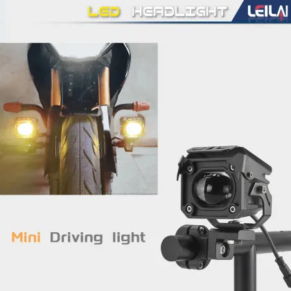 30W LED Fog Lamp Spotlight - Dual Colors Motorcycle Lighting System