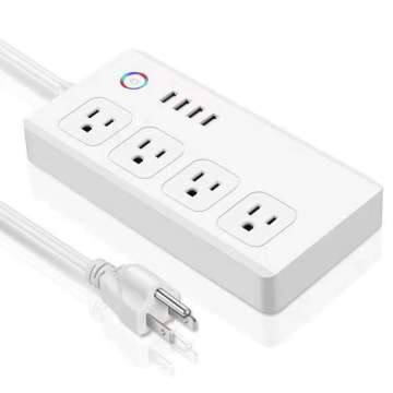 Chaoran IFTTT Smart Home WiFi Plugs Rallonge WiFi Smart 4 USB Power Strip US Standard TUYA