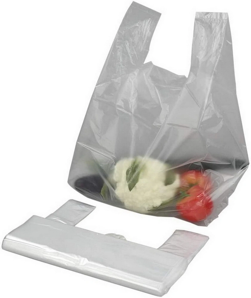 Reusable White Plastic Shopping Carrier Bag