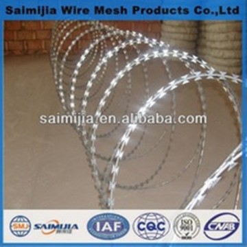 plastic razor barbed wire/razor barbed military wire mesh fence/concertina razor barbed wire with pallet