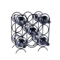 9 Bottle Detachable Metal Iron Wine Rack