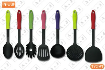 7 PCS Nylon Kitchen Tools Set with Colorful Handle