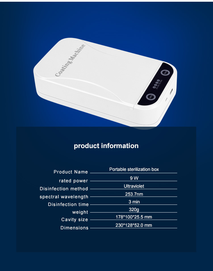 led uvc sterilizer box