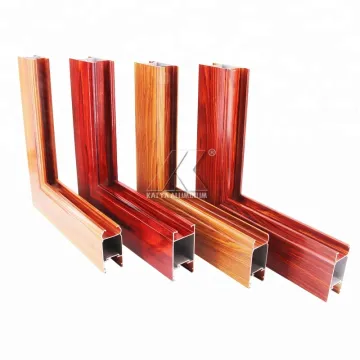 6063 T5 Aluminum Extruded Profiles for Wooden Grain Doors and Windows