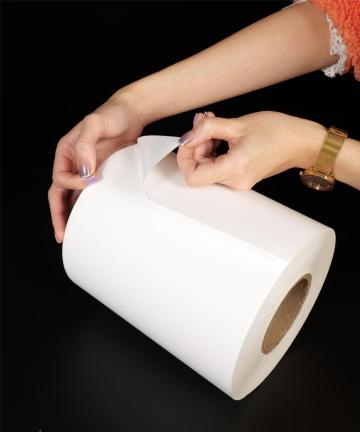 Bright White PE Water Based Adhesive PET Liner