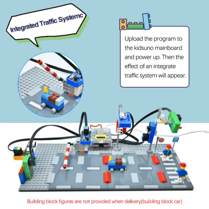 Kidsbits Education Kit Compatible Lego DIY Intelligent Traffic System Kit for Arduino