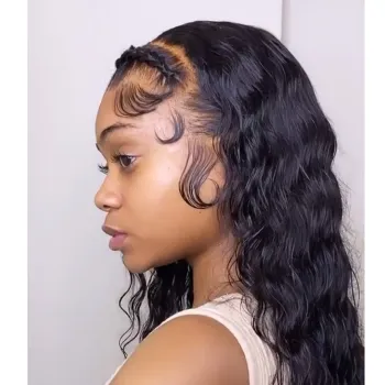 Raw Brazilian Virgin Natural Color Human Hair Water Wave 360 Full Hd Lace Frontal Wig Human Hair Lace Front Wig For Black Women