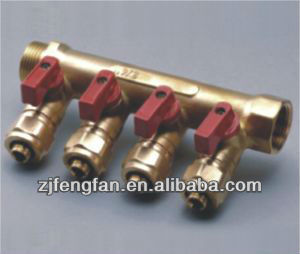 brass fittings four ways manifold