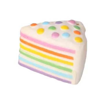 Wholesale Custom High Quality Miniature Squishy Rainbow Cake Toy Stress Balls