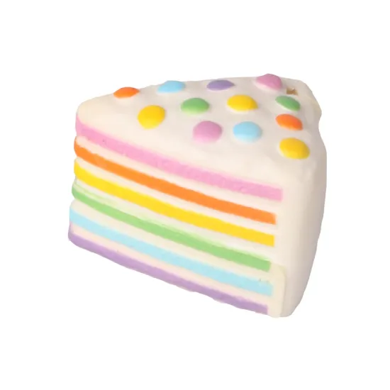 Wholesale Custom High Quality Miniature Squishy Rainbow Cake Toy Stress Balls