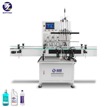 Zhitong 6-Head Pneumatic Vertical Liquid Bottle Detergent Filling Machine