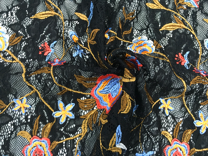 Fall Garment Embroidery Fabric