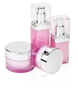 clear acrylic cream jar with aluminum lid