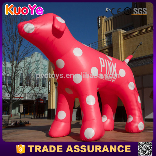 factory price lovely pink giant inflatable model dog for sale